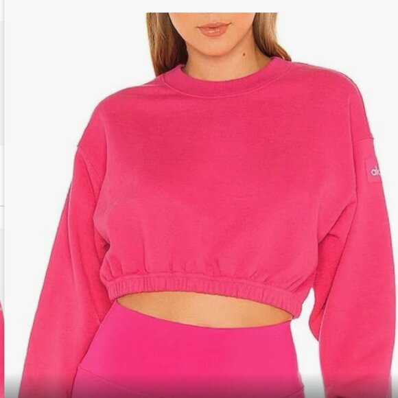 Alo Yoga Cropped Sweatshirt in Blue skies -XS - Picture 4 of 4